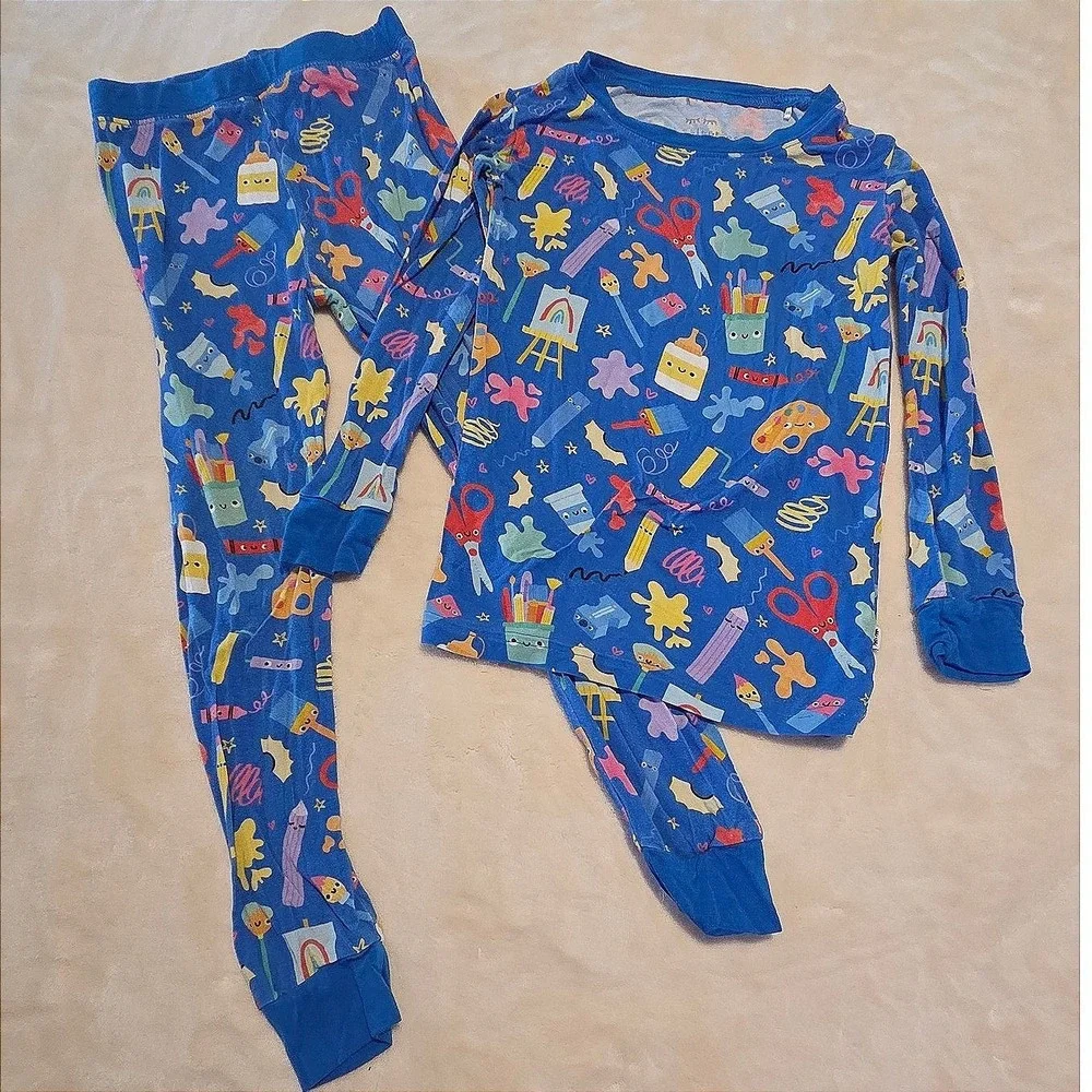 Little Sleepies Make And Create 4T Toddler Bamboo Pajama Set Unisex